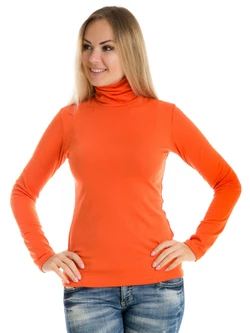 Женская водолазка (гольф) из полушерсти Irvik VH10-421 оранжевый
